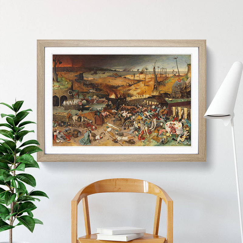 The Triumph of Death by Pieter Bruegel the Elder - Framed Print, 48cm H x 65cm W x 2cm D, Oak Framed