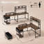 Metal Base Computer Desk with Power Outlet-1942620934