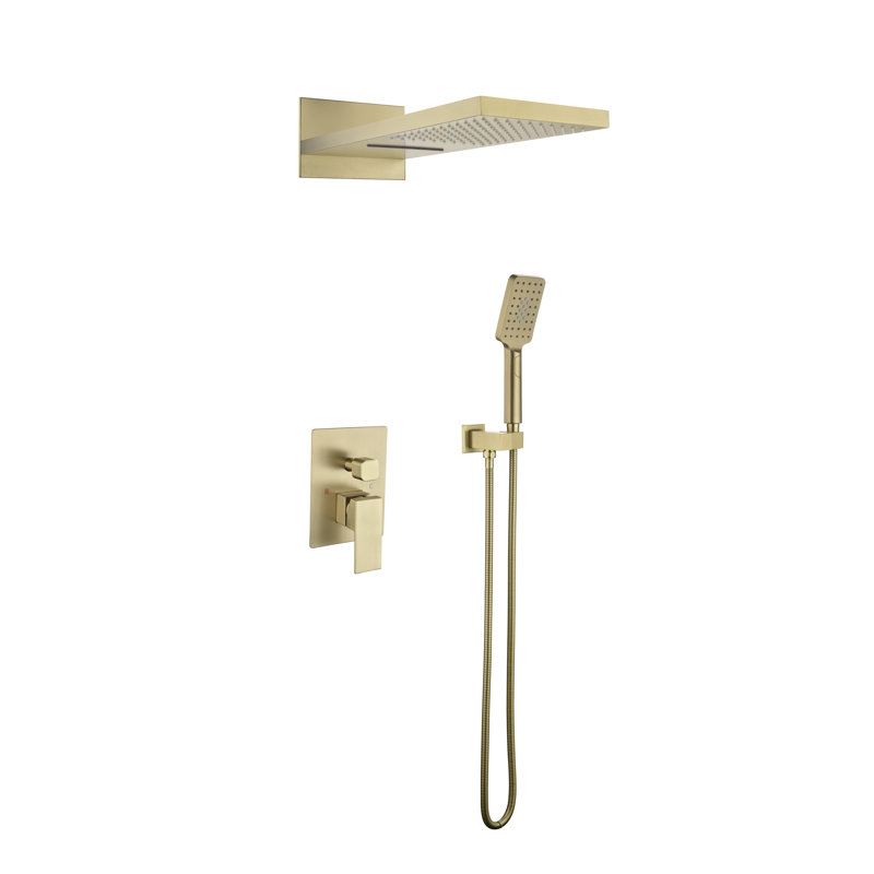 All-In-One Kit with Rough in-Valve, Brushed Gold