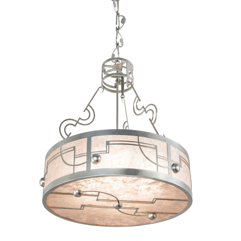Luminaire suspendu tambour 4 lumières Revival Deco