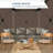 6x6FT Camping Gazebo Screen Tent,  Sided Pop-up Canopy Shelter with Mesh Windows-105122760