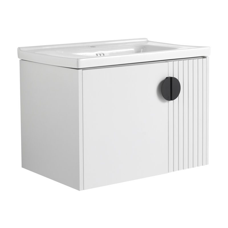Meuble-lavabo 28 po avec lavabo en céramique, Blanc