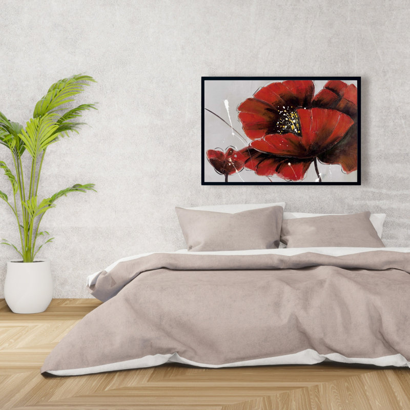 «Red Poppy Flowers» sur toile