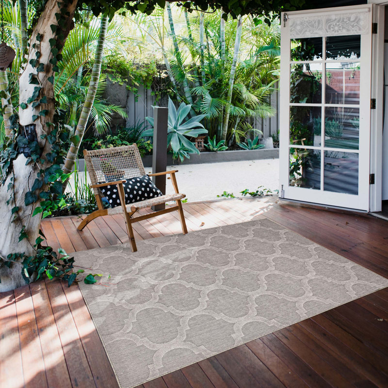 Ensemble de tapis gris marocain Jullie, Rectangle 5 pi 3 po x 7 pi 7 po
