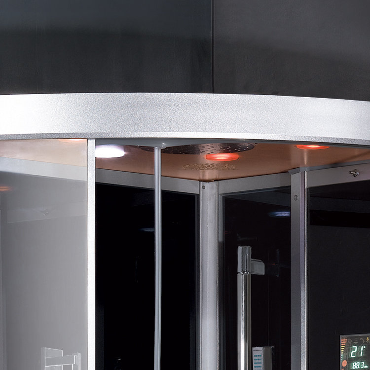 47.7'' W 89'' H Framed Round Steam Shower