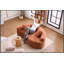 Canapé d'angle incurvé en chenille LY-042 : double profondeur (54 et 68 cm), rose corail, sans assemblage, compact pour petits espaces, 181 kg, 170 cm de longueur-1948292049-1948292052