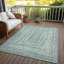 Tapis bleu sarcelle lavable à la machine intérieur / extérieur Xhevrie-1166046227