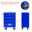 4, armoire à outils à roulettes, glissières à roulement, poignée à tirer, rangement de rangement en acier 20 po avec 4 tiroirs, 4 roues universelles et 2 freins, mécanisme de verrouillage pour la conservation