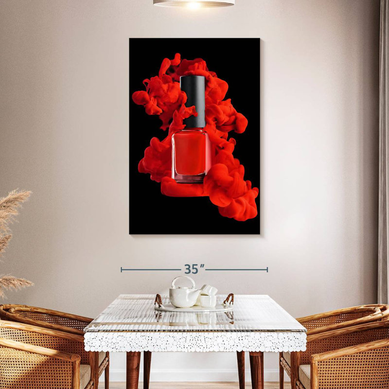 Shuttleworth Cloudy Red Nail Polish, 12" H x 8" W