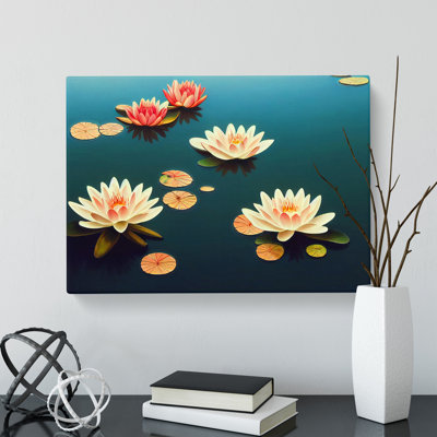 Water Lily Pond - Wrapped Canvas