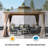 Aluminum Patio Gazebo Permanent Double Polycarbonate Roof Canopy-90289469-87703190