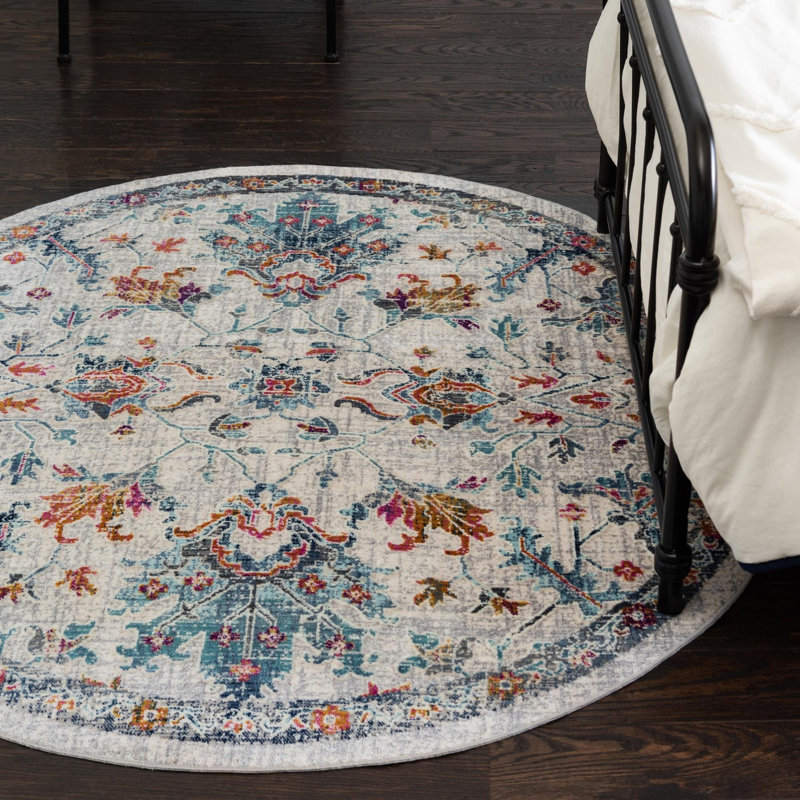Oriental Indoor Rug, Round 5'1"