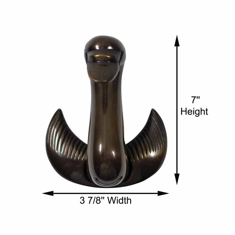 Victorian Swan Door Knocker, Antique Brass
