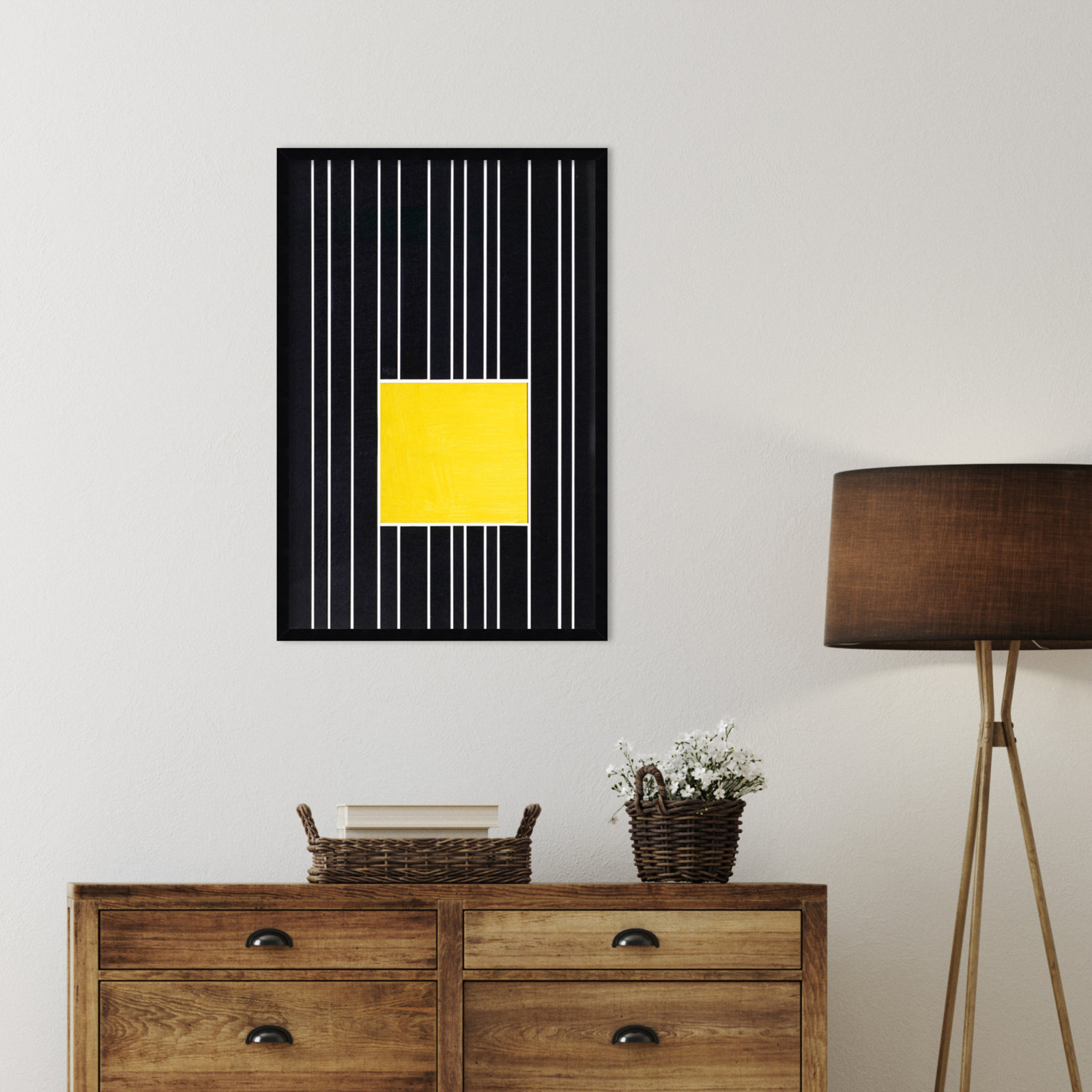 Yellow Box Self Storage Print by Alex Dunn, Black, 33" H x 22" W