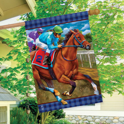 Drapeau de la maison de course de chevaux