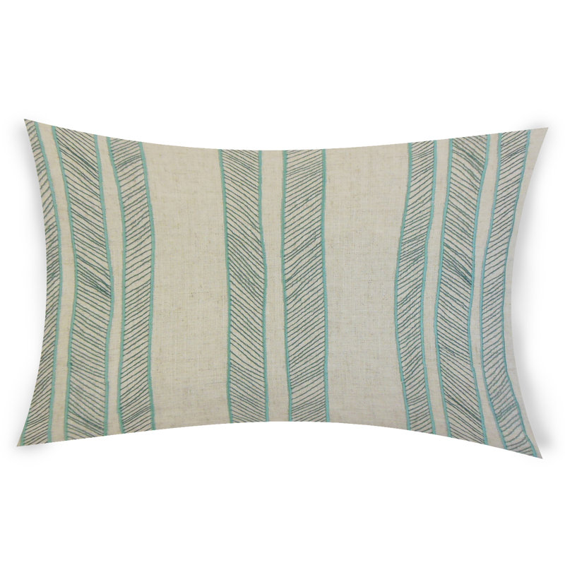 Coussin lombaire , Bleu, 12 po x 18 po