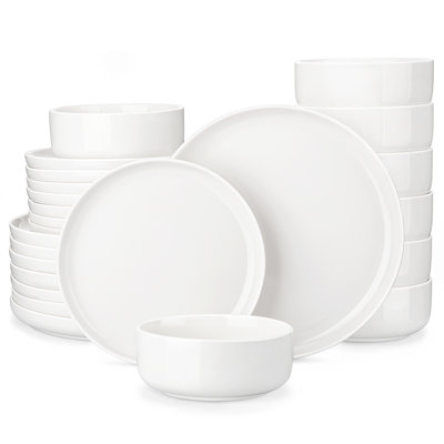24 Piece Porcelain China Dinnerware Set - Service for 8
