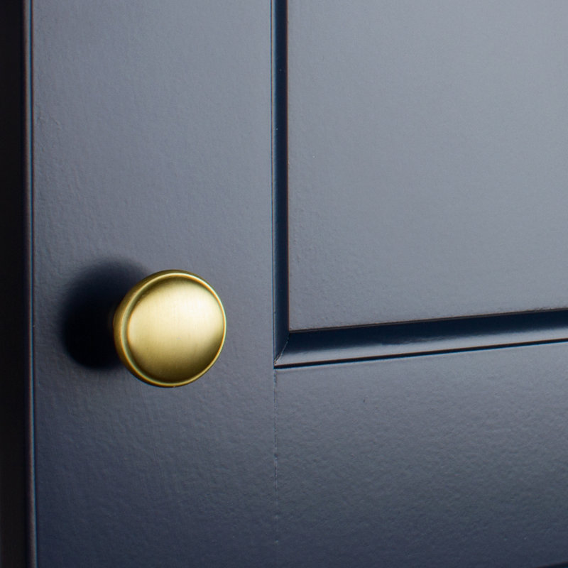 1 1/8" Diameter Mushroom Knob Multipack, Satin Gold