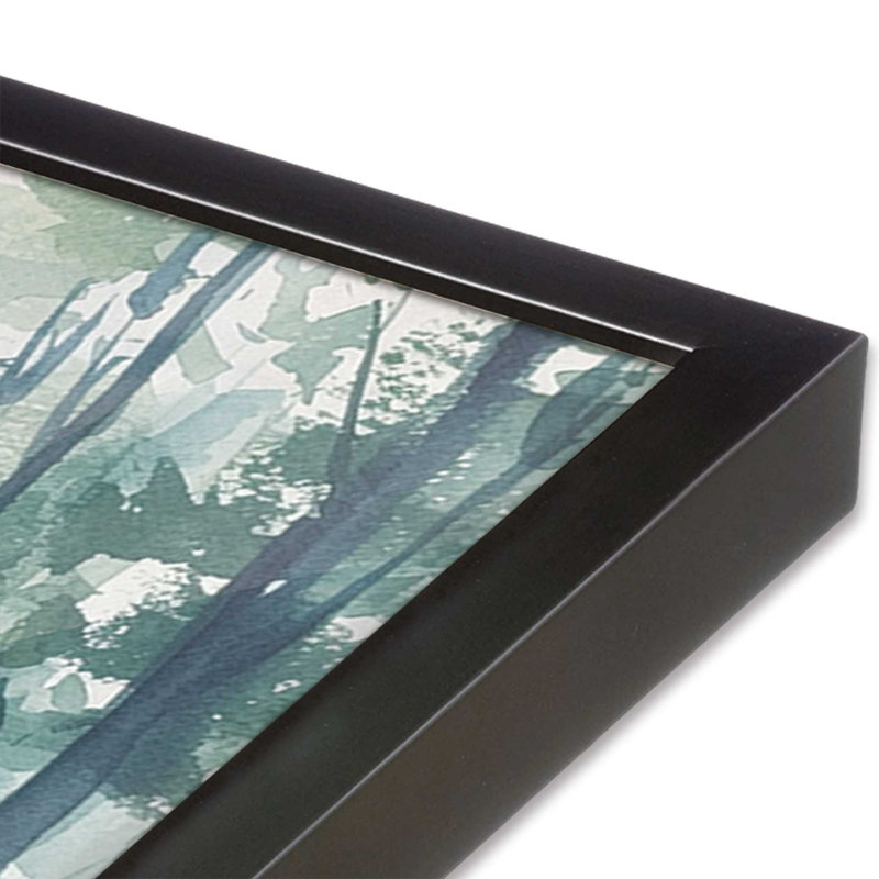 "Forêt enchantée bleue et verte", Zinc patiné, H 13,75 po x l 13,75 po