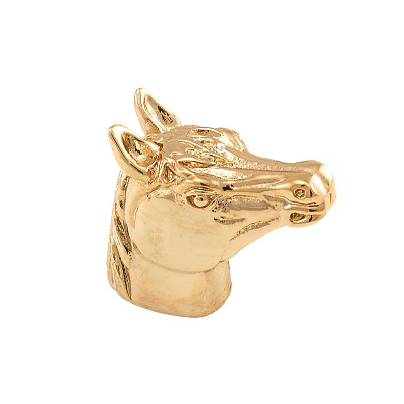 Poignée fantaisie Equestre, Or poli, L 1,25 po x l 0,5 po x P 1,125 po