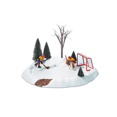Village Animated Hockey Practice Rink 6in H