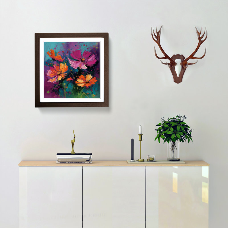 Cosmos Fauvism No.3 - Framed Print, Walnut