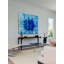 « electric blue fleuri » par parvez taj,, impression sur toile tendue-18981353