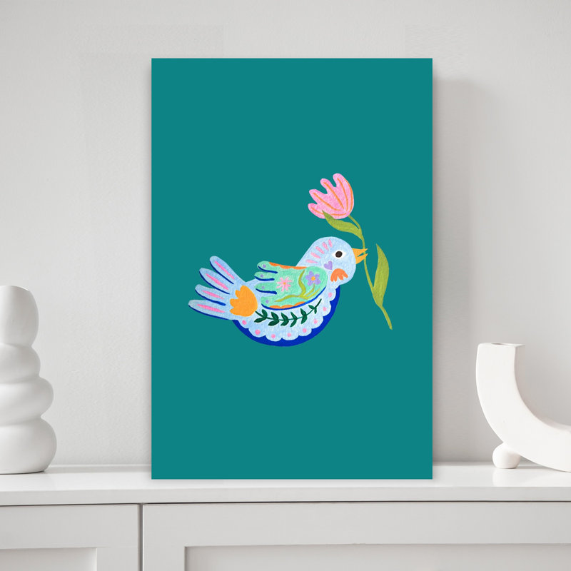 Art mural fantaisiste avec tulipe, H 18 po x l 12 po