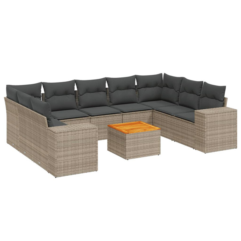 Ensemble de canapé de jardin Vidaxl , Gris
