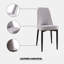 Ensemble de table de salle à manger pour 4 personnes en verre, ensemble de cuisine avec table et chaises à pieds en métal noir, plateau de table rectangulaire moderne en verre trempé et chaise de salle à manger en polyuréthane