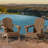 Ergonomically designed resin folding Adirondack chair-328065398
