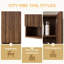 Armoire de salle de bain 25,98 "à rayures murale avec portes, tablette et compartiment de rangement ouvert au-dessus de la toilette-1000346014