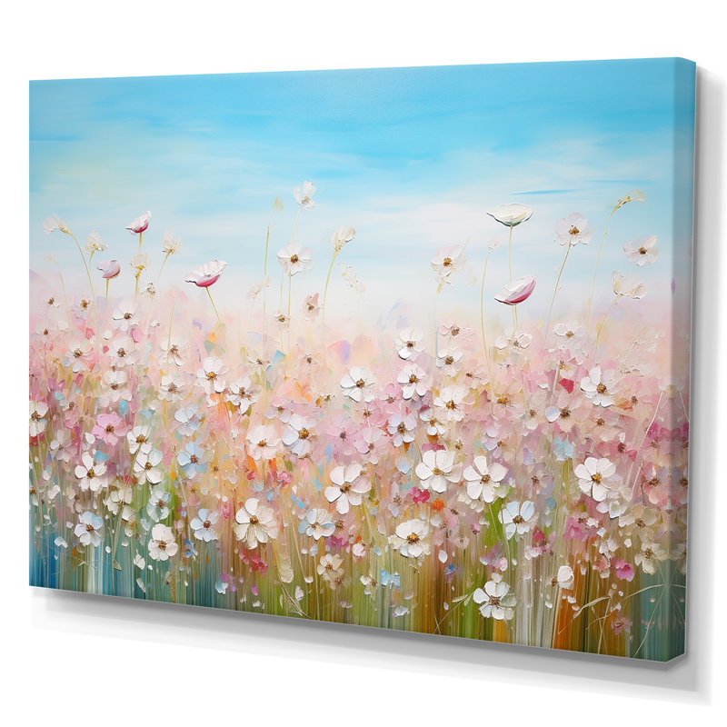 Fleurs sauvages Meadows I sur toile, Toile tendue, H 16 po x l 32 po x P 1 po