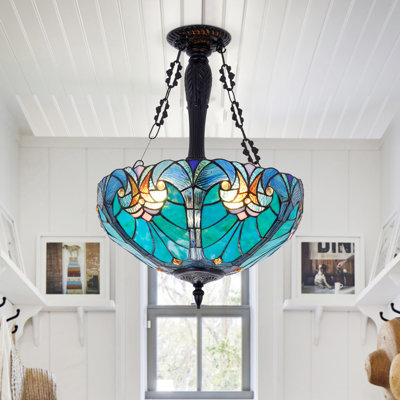 3-light Dimmable Tiffany Pendant