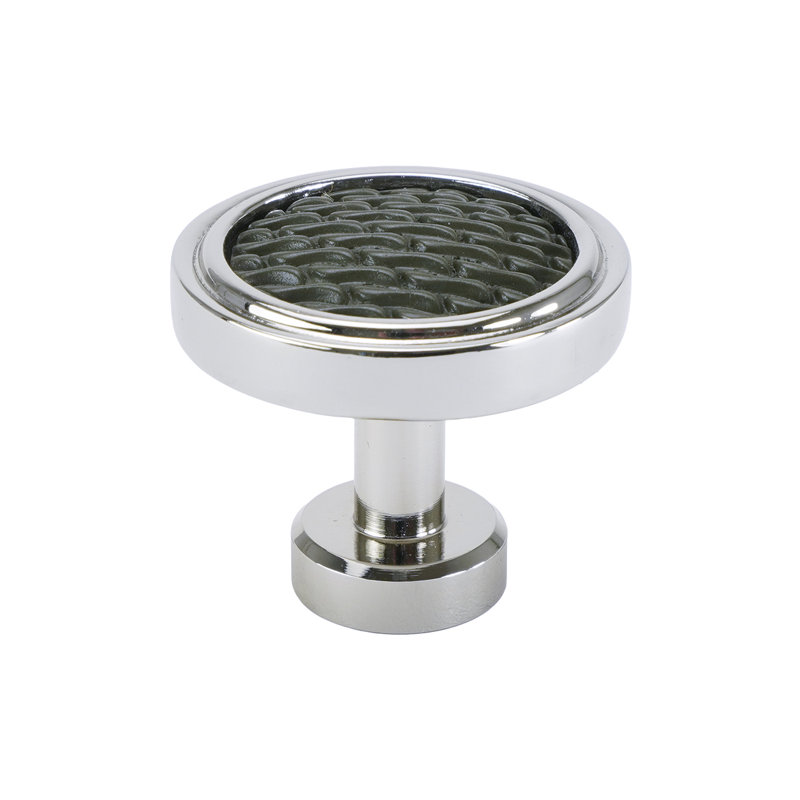 Spectra Waves knob in gold finish, Chrome/Green