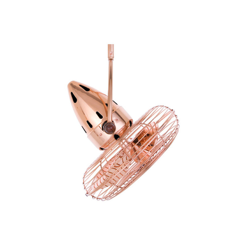 13" Jarold Directional 3 - Blade Ceiling Fan with Wall Control, Chrome