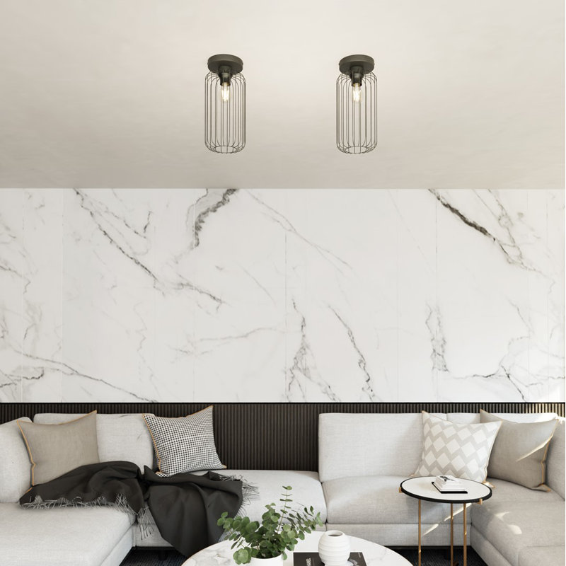 Aideth Flush Mount, Matte Black