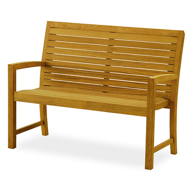 Banc d'extérieur en teck Nelvia, H 37,7 po x l 47 po x P 24 po