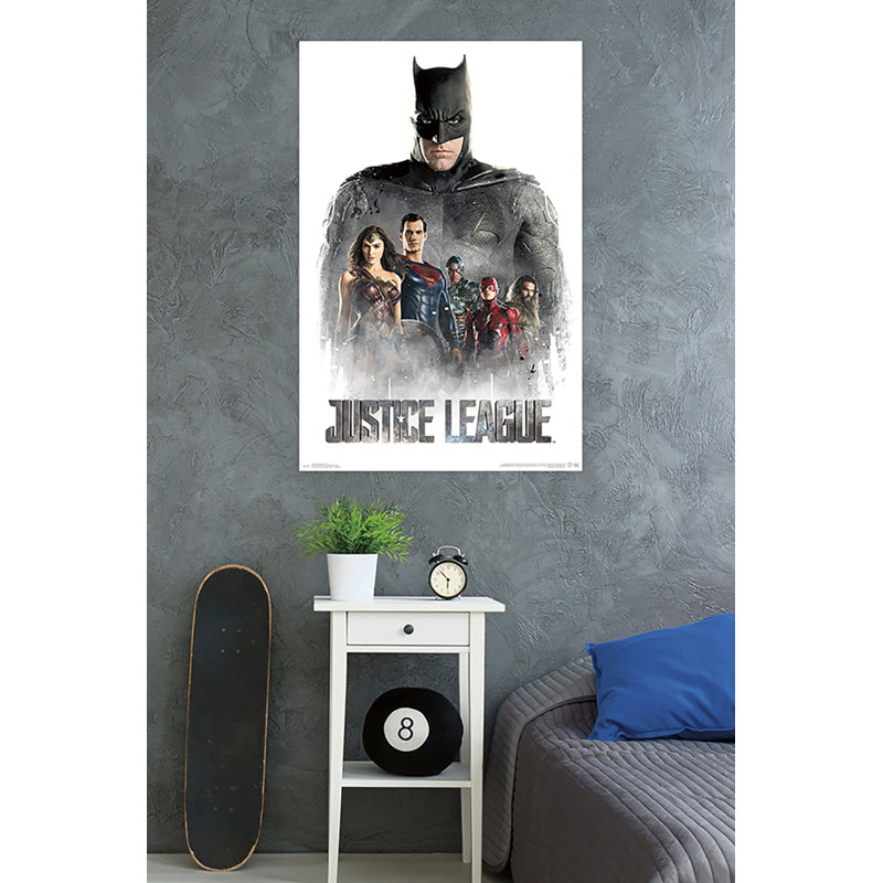 « justice league », impression sur papier à brouillard