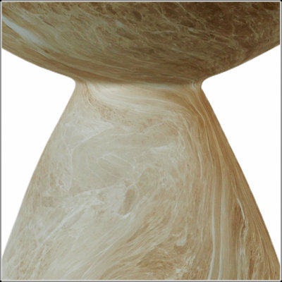 Table de bout d'extérieur en ciment pour patio et jardin, décor de faux terrazzo, petite table d'appoint ronde moderne, utilisation intérieure et extérieure