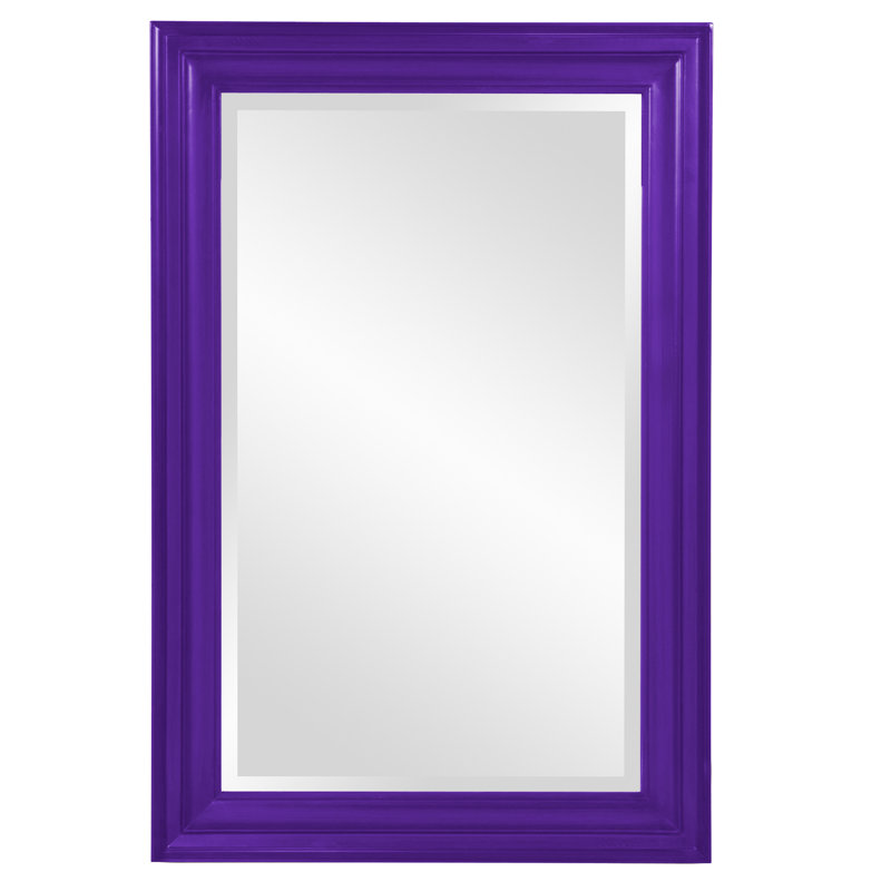 Cyrus Wood Rectangle Wall Mirror, Royal Purple