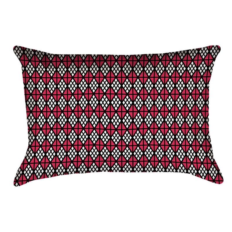 Housse de coussin Katelyn Elizabeth, Rouge, Simili suède