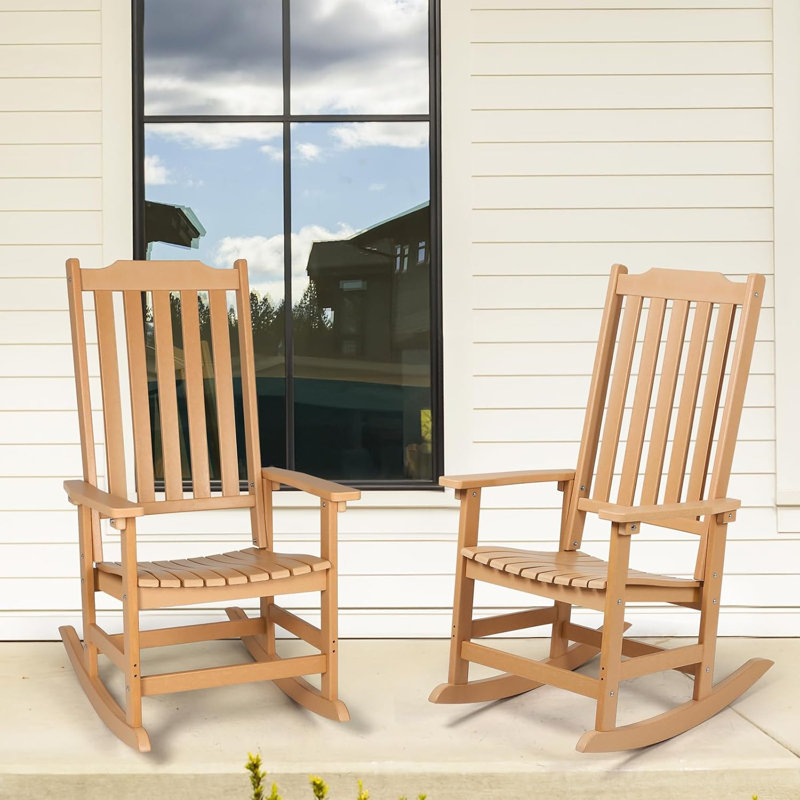 Chaise berçante d'extérieur Bertsche, Teck, 2