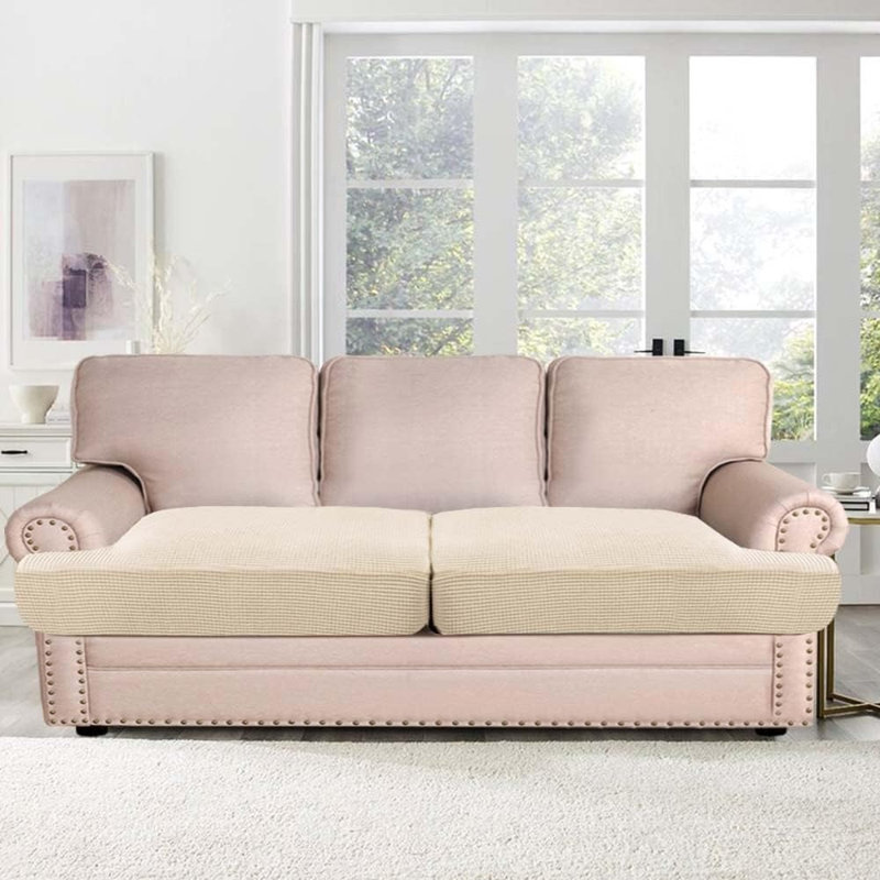 Housse pour canapé à coussins en T extensible 2 pièces ...