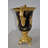 Febles Black and Gold Large Krater Decoration Resin Vase Size: 17" x 10" x 16"H