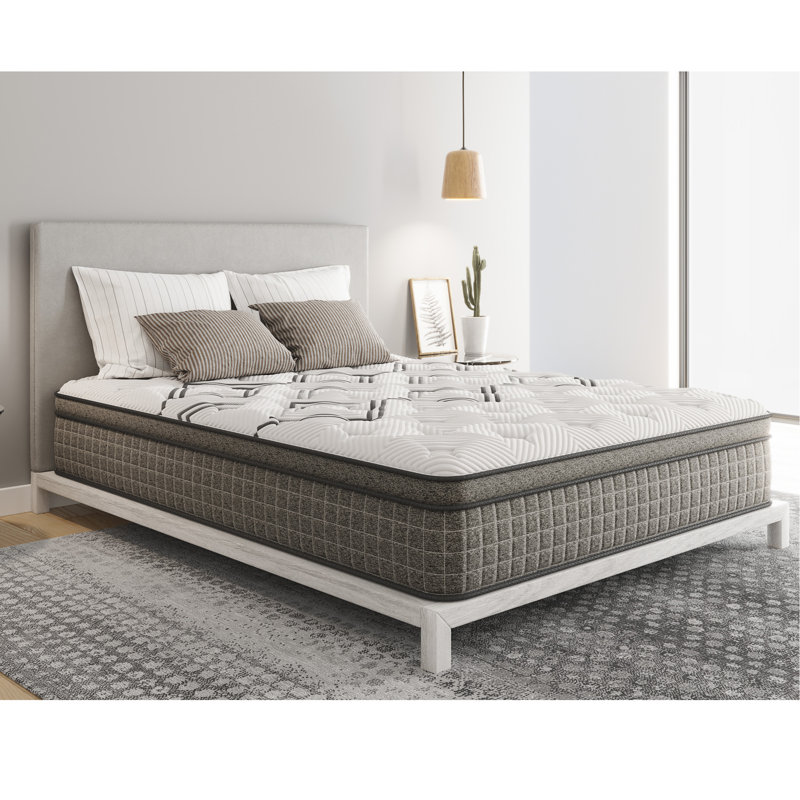 Matelas hybride à plateau-coussin moyen 12 po Cabana, Lit simple