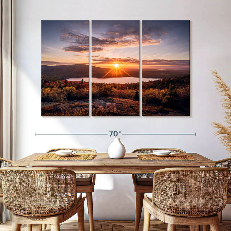 Kerrick Acadia, montagne et lac, H 42 po x l 65 po