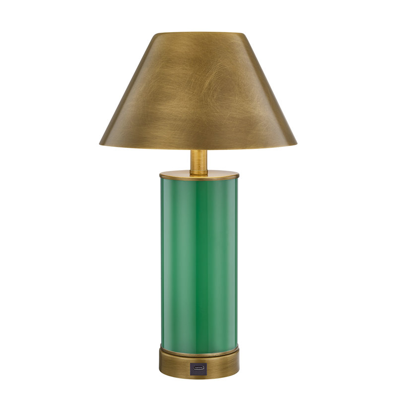 Lampe de table rechargeable à DEL 1 lumière Molly, Vert