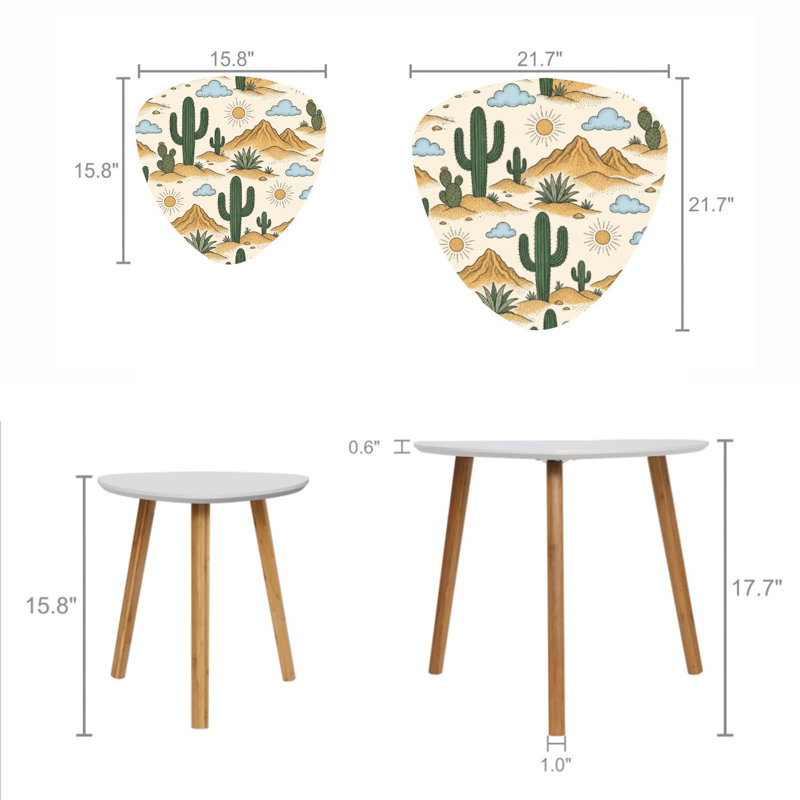 Ensemble de 2 tables basses gigognes Triangle Nest