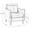 Paolo 30" W Modern Faux Leather Armchair with Unique Arms-1793060840